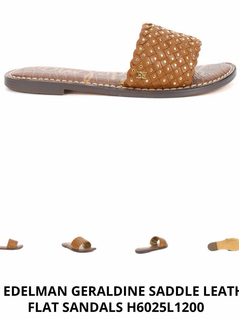 Sam Edelman Tan Brown Woven Slide Sandals